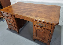 Beautiful French Oak Louis XVth Style Desk | Antique & Vintage | Moonee Ponds Antiques | Australia Wide Delivery