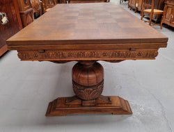 French Oak Renaissance Style Extension Table With Stretcher Base | Antique & Vintage | Moonee Ponds Antiques | Australia Wide Delivery