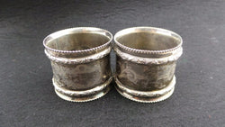 Pair Of Silver Plated Napkin Rings | Antique & Vintage | Moonee Ponds Antiques | Australia Wide Delivery