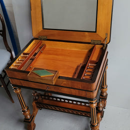 French 19th Century Mahogany & Ebonised Sewing/Work Table