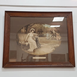 Beautiful Edwardian Hand Coloured Print