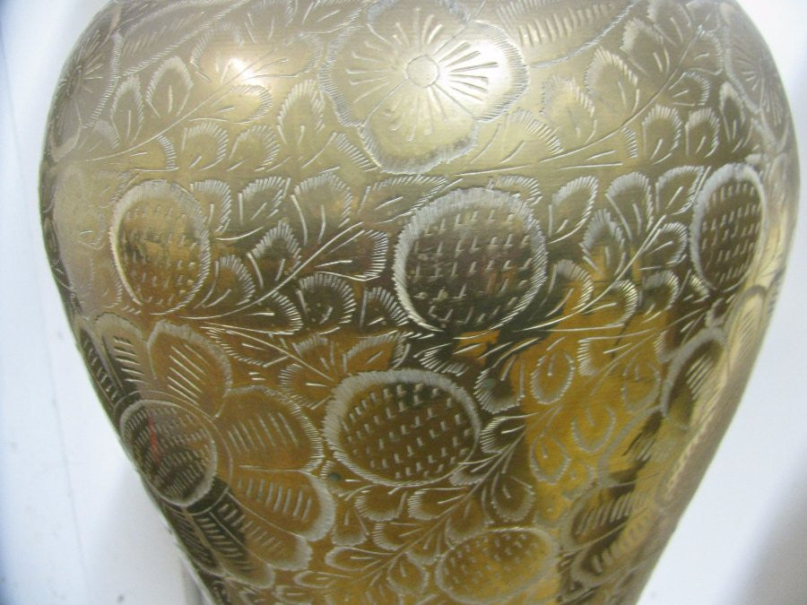 Pair Of Indian Brass Vases | Antique & Vintage | Moonee Ponds Antiques | Australia Wide