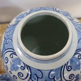 Pair of Victorian Delftware Vases