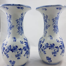 Pair Delftware Vases
