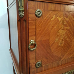Pair of French Louis XVI Style Mahogany Bedsides Cabinets