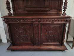 Spectacular French Antique Walnut Renaissance Style Buffet | Antique & Vintage | Moonee Ponds Antiques | Australia Wide Delivery