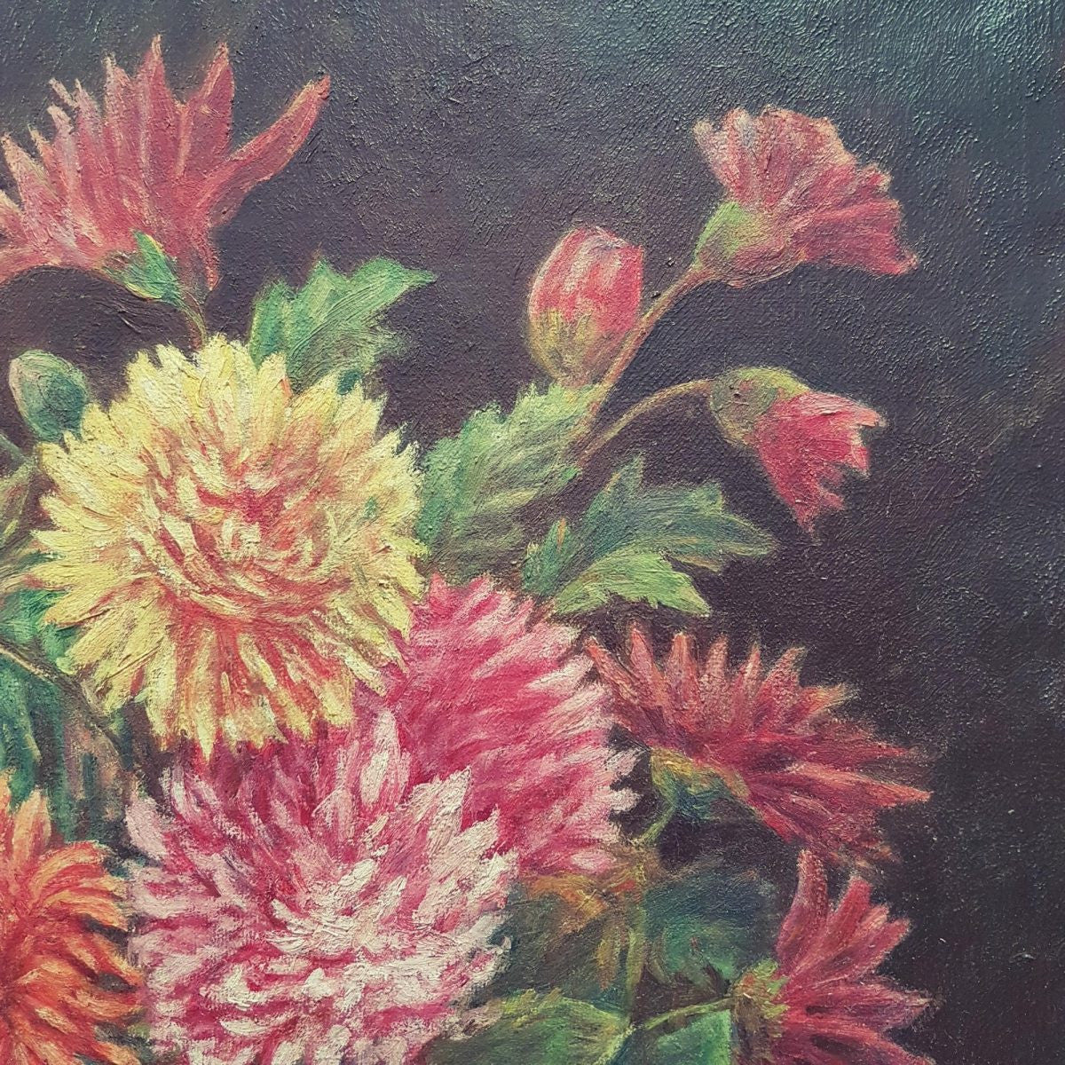 French Oil Painting Bouquet of Flowers | Antique & Vintage | Moonee Ponds Antiques | Australia Wide Delivery