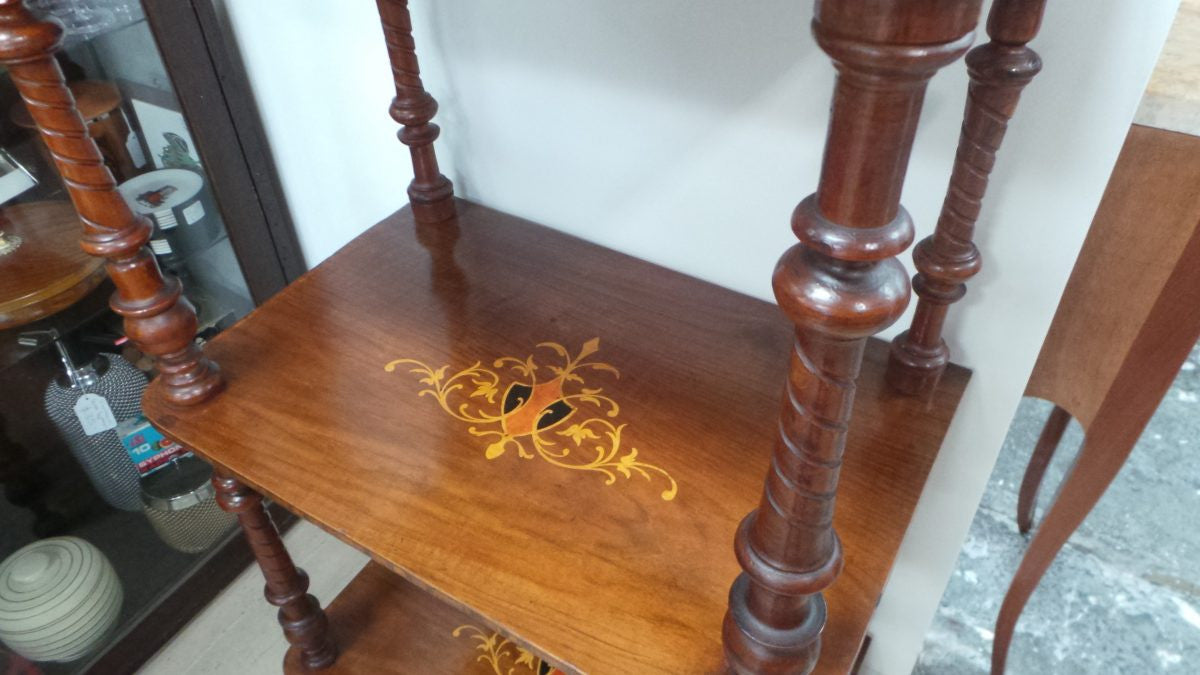 A Beautiful Victorian English Inlaid And Detailed Carved Whatnot | Antique & Vintage | Moonee Ponds Antiques | Australia Wide Delivery