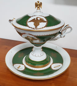 Vintage Hand Painted Tureen With Napoleon Ciphers | Antique & Vintage | Moonee Ponds Antiques | Australia Wide Delivery