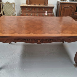 Louis XV Style Parquetry Top Extension Table
