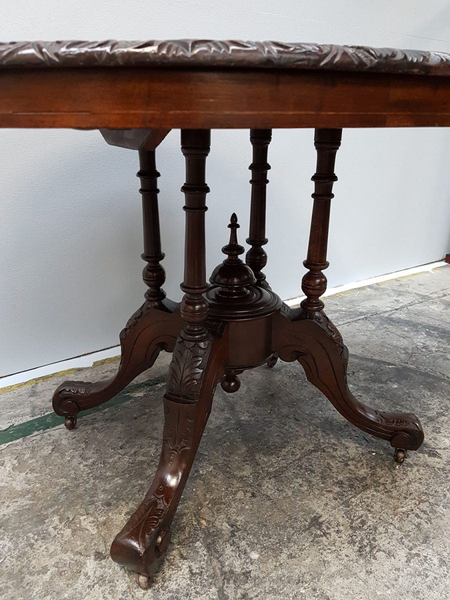 Victorian Inlaid Walnut Centre Table | Antique & Vintage | Moonee Ponds Antiques | Australia Wide Delivery