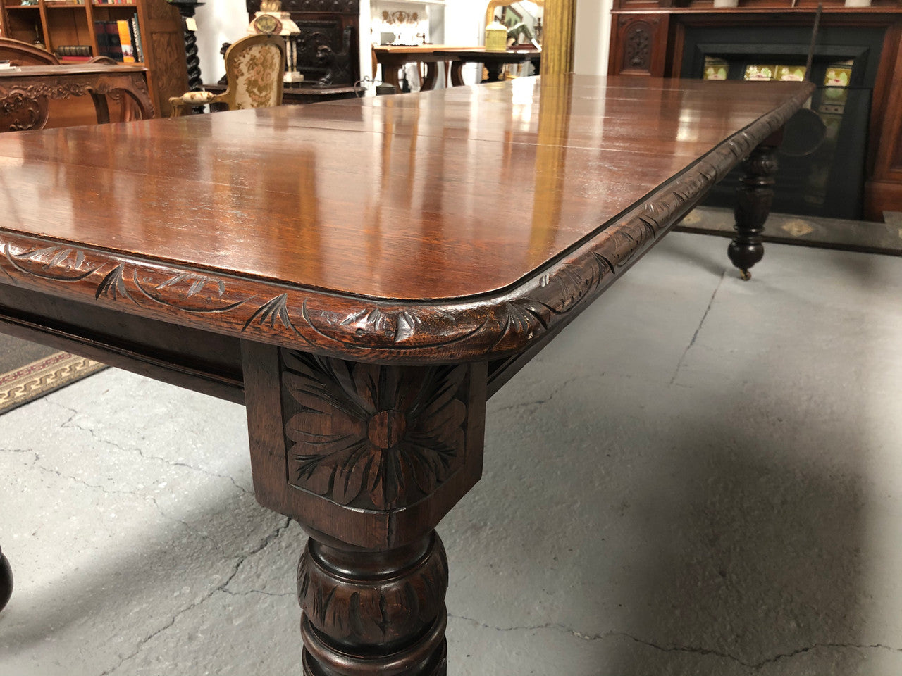 Antique English Tudor Style Extension Table | Antique & Vintage | Moonee Ponds Antiques | Australia Wide Delivery