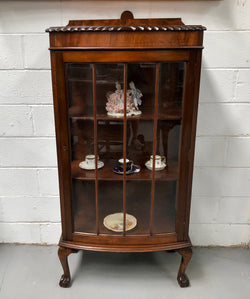 Walnut Chippendale Style Display Cabinet | Antique & Vintage | Moonee Ponds Antiques | Australia Wide Delivery