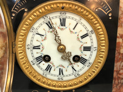 French Highly Decorative Marble Mantle Clock | Antique & Vintage | Moonee Ponds Antiques | Australia Wide Delivery