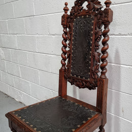 Stunning Set of Six Jacobean Revival Chairs