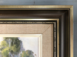 Lorraine Davies Framed Oil On Board Australian Farmhouse Landscape | Antique & Vintage | Moonee Ponds Antiques | Australia Wide Delivery