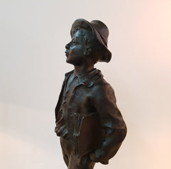 French Bronze Statue Of A School Boy | Antique & Vintage | Moonee Ponds Antiques | Australia Wide Delivery