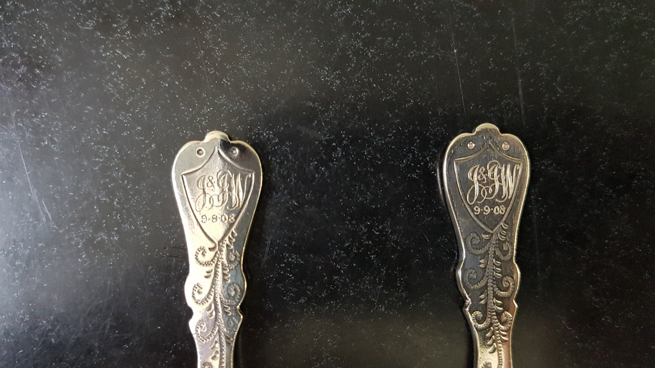 Pair of Sheffield Spoons | Antique & Vintage | Moonee Ponds Antiques | Australia Wide Delivery