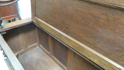 French Oak Carved Hall Seat | Antique & Vintage | Moonee Ponds Antiques | Australia Wide Delivery