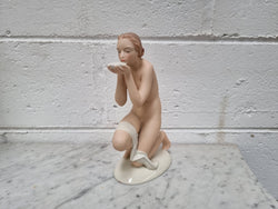 Elegant Art Deco Kneeling Nude Female Figurine by "Pirken Hammer". | Antique & Vintage | Moonee Ponds Antiques | Australia Wide Delivery