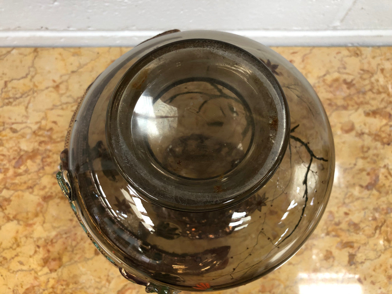 Pair Of Large Moser Enameled Vases With Lizards | Antique & Vintage | Moonee Ponds Antiques | Australia Wide Delivery