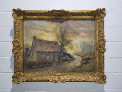 Stunning Signed French Oil On Canvas Impressionist Painting | Antique & Vintage | Moonee Ponds Antiques | Australia Wide Delivery