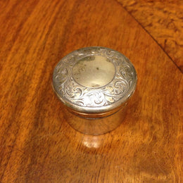 English Silver Trinket Box