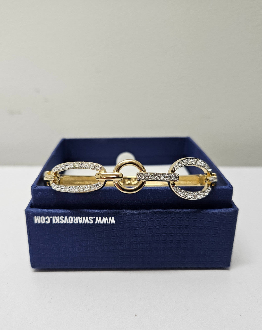 Swarovski Gold Tone Bangle with Crystals | Antique & Vintage | Moonee Ponds Antiques | Australia Wide Delivery