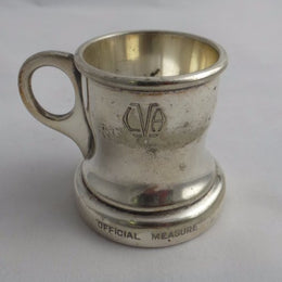 Silver Plate Rum Measure Made By Stokes And Son