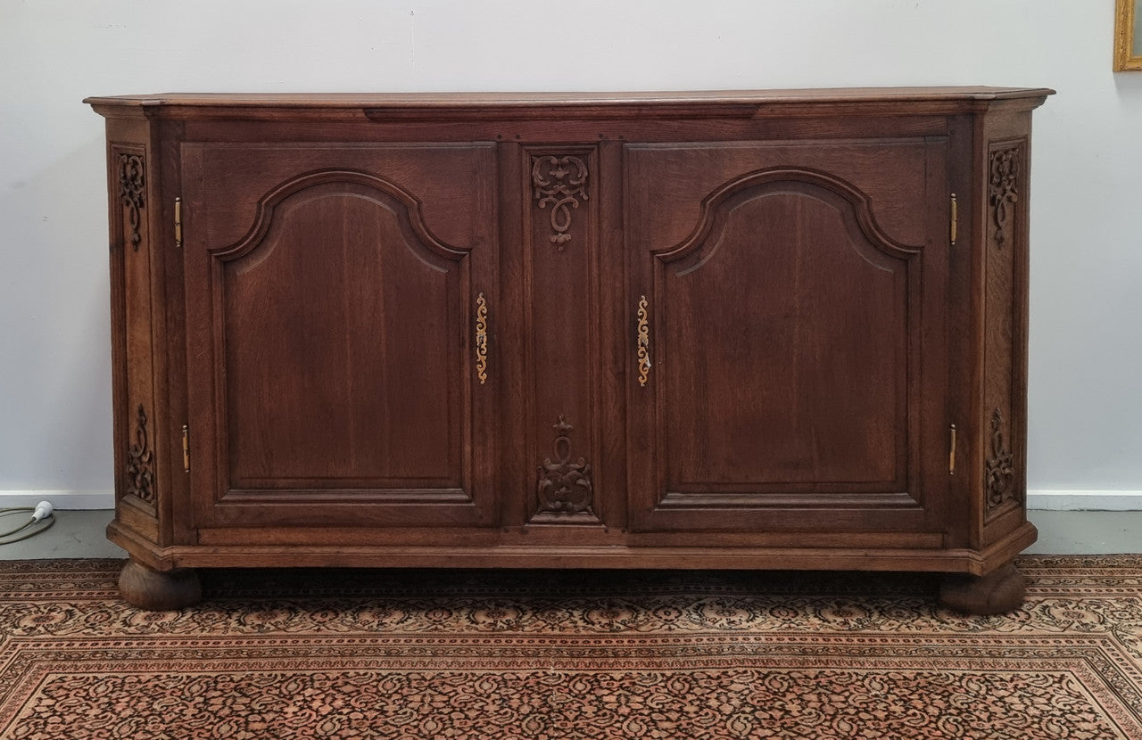 Late 18th Century French Oak Carved Two Door Sideboard | Antique & Vintage | Moonee Ponds Antiques | Australia Wide Delivery