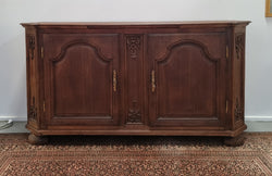 Late 18th Century French Oak Carved Two Door Sideboard | Antique & Vintage | Moonee Ponds Antiques | Australia Wide Delivery