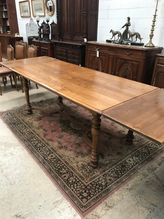 Beautiful French Oak Extension Dining Table