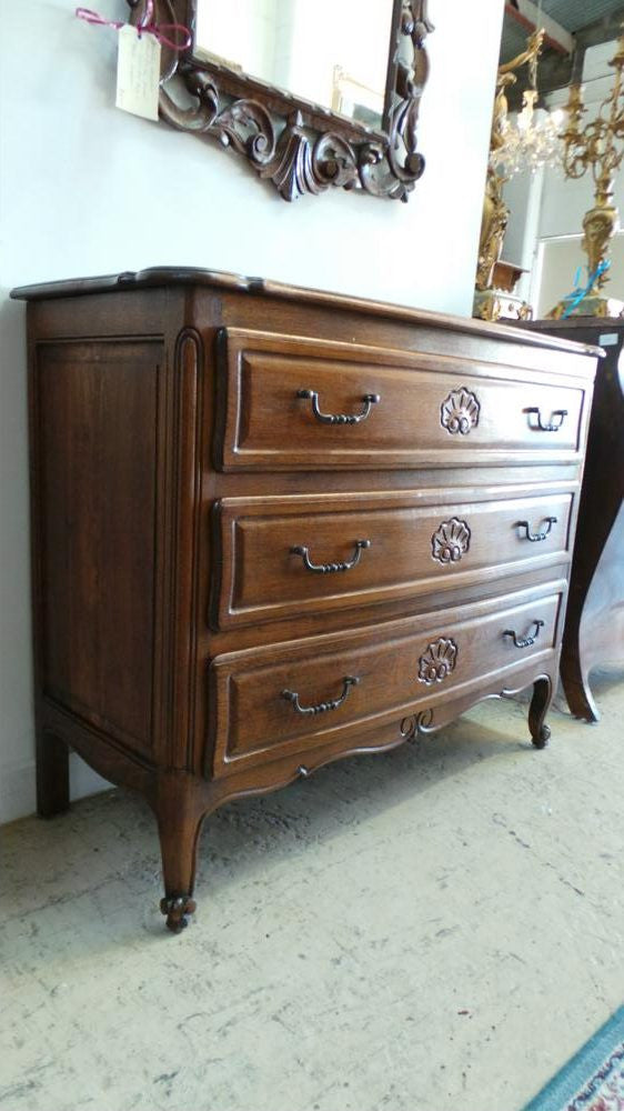 3 Drawer French Oak Louis XV Style Commode | Antique & Vintage | Moonee Ponds Antiques | Australia Wide Delivery