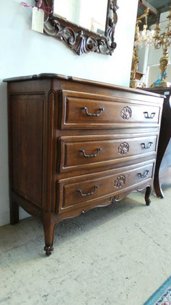 3 Drawer French Oak Louis XV Style Commode | Antique & Vintage | Moonee Ponds Antiques | Australia Wide Delivery
