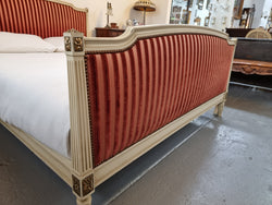 French Queen Size Upholstered Louis XV Style Painted Bed | Antique & Vintage | Moonee Ponds Antiques | Australia Wide Delivery