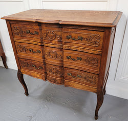 Vintage French Dark Oak Louis XV Style Chest of Three Drawers | Antique & Vintage | Moonee Ponds Antiques | Australia Wide Delivery