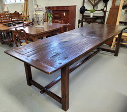 Vintage Rustic Reclaimed Fruit Wood Farmhouse Dining Table | Antique & Vintage | Moonee Ponds Antiques | Australia Wide Delivery