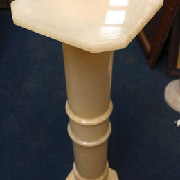 Large Vintage Italian Alabaster Pedestal