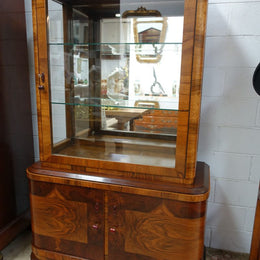Art Deco Walnut Vitrine