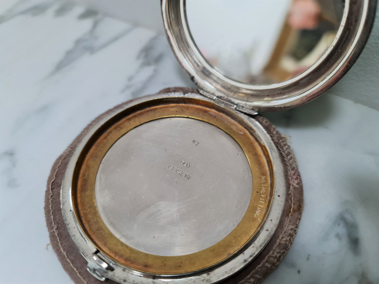 Stunning Sterling Silver "Birmingham 1937" Compact With Interior Mirror | Antique & Vintage | Moonee Ponds Antiques | Australia Wide Delivery