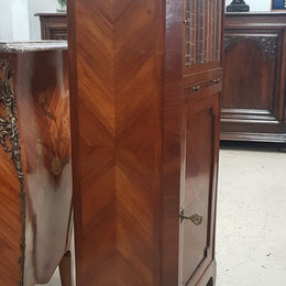 French Louis XV Style Side Cabinet WIth Marble Top