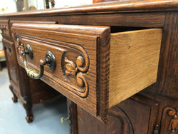 French Oak Louis XV Style Partners Desk | Antique & Vintage | Moonee Ponds Antiques | Australia Wide Delivery