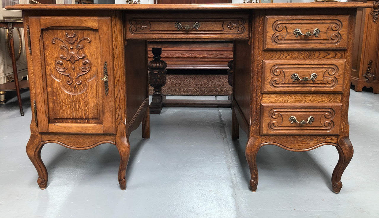 Lovely Vintage French Oak Desk | Antique & Vintage | Moonee Ponds Antiques | Australia Wide Delivery