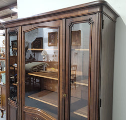 French Louis XV Style Walnut Three Door Bookcase | Antique & Vintage | Moonee Ponds Antiques | Australia Wide Delivery