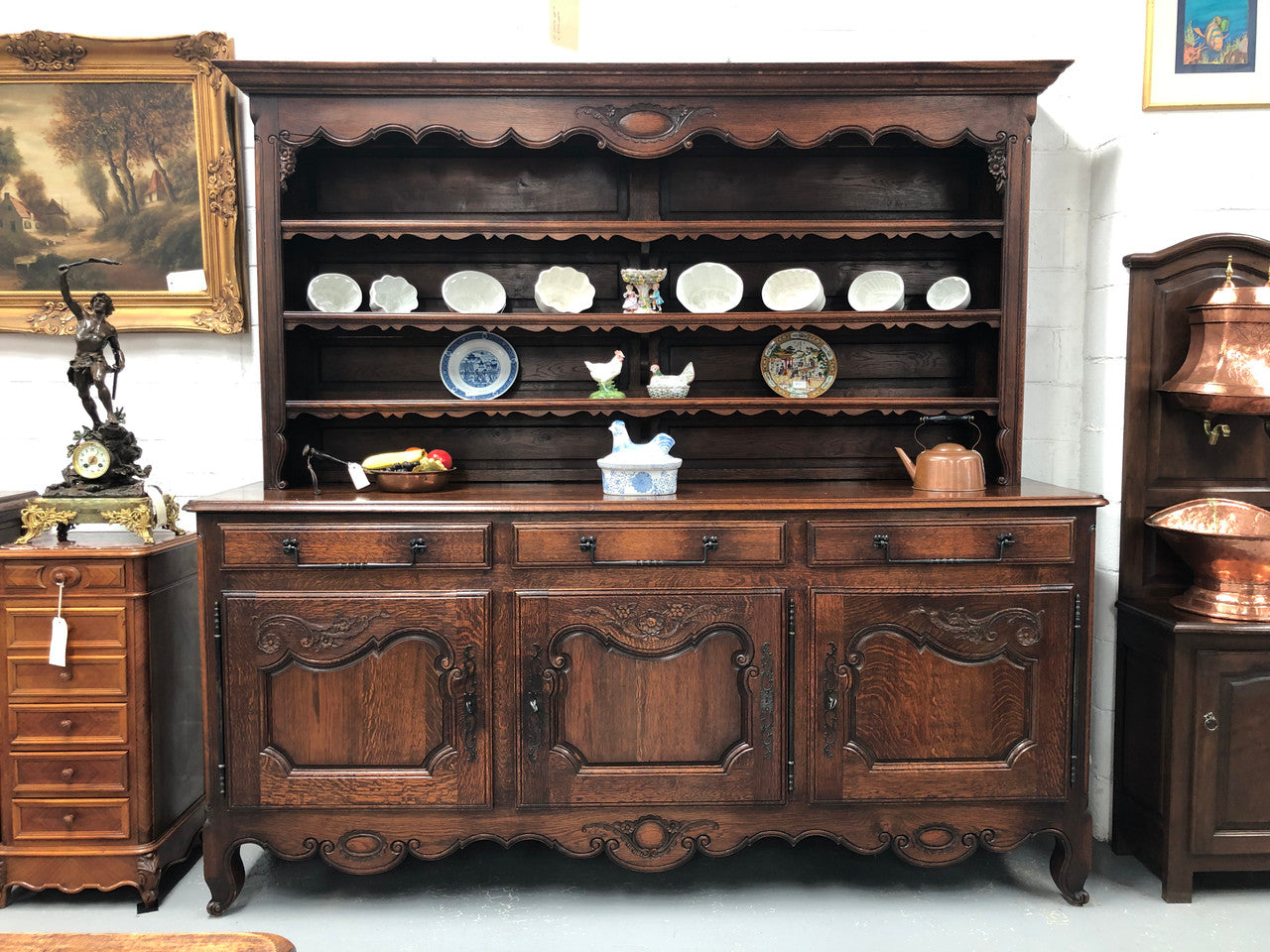 Grand 19th Century Oak French Kitchen Dresser | Antique & Vintage | Moonee Ponds Antiques | Australia Wide Delivery