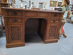 Superb French Oak Beautifully Carved Desk | Antique & Vintage | Moonee Ponds Antiques | Australia Wide Delivery
