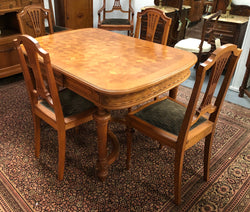 Lovely French Oak Small Dining Table & Six Chairs | Antique & Vintage | Moonee Ponds Antiques | Australia Wide Delivery