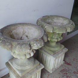 French Vintage Concrete Planters