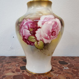 Royal Worcester Hand Painted Vase Signed M. Miller