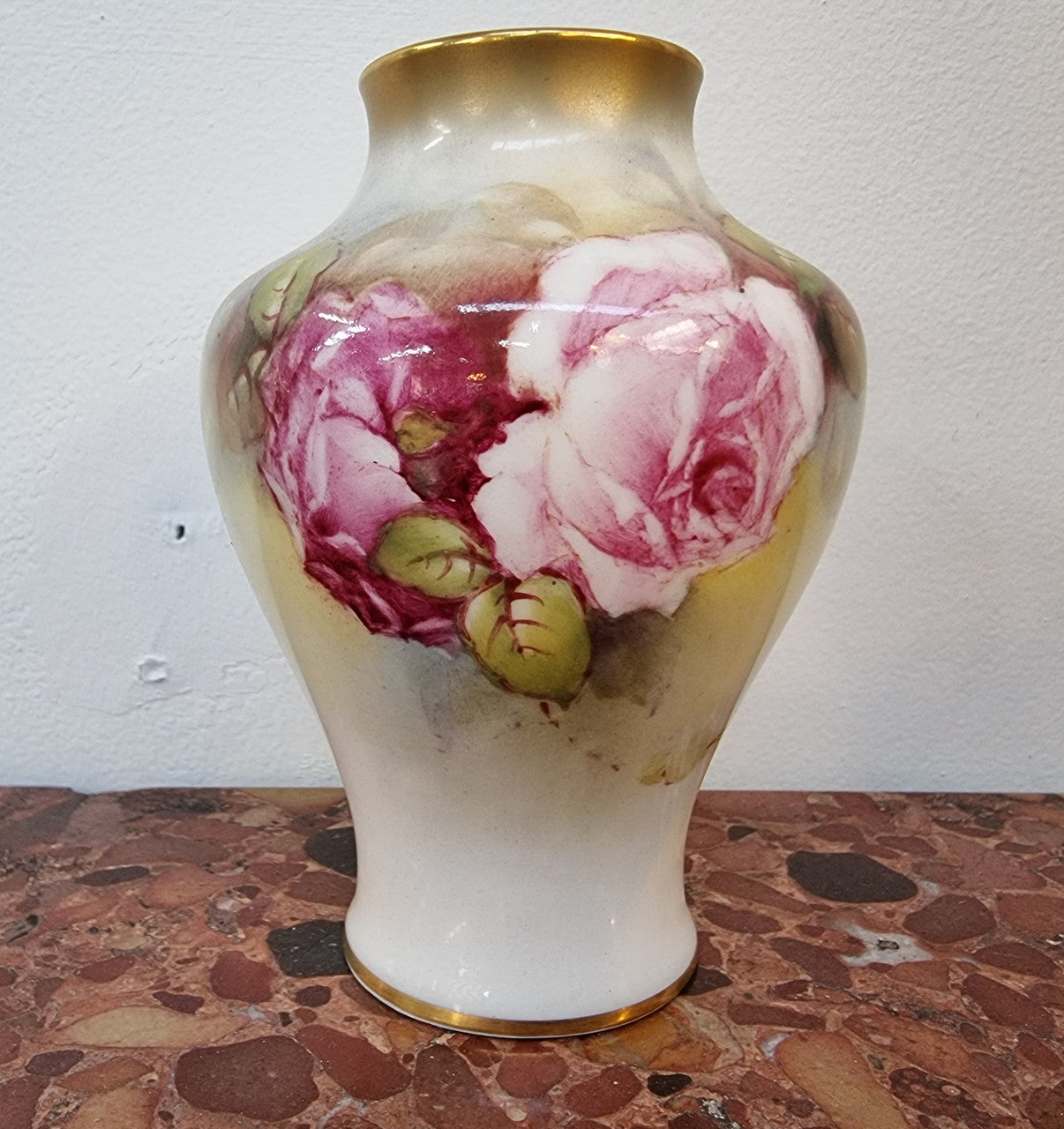 Royal Worcester Hand Painted Vase Signed M. Miller